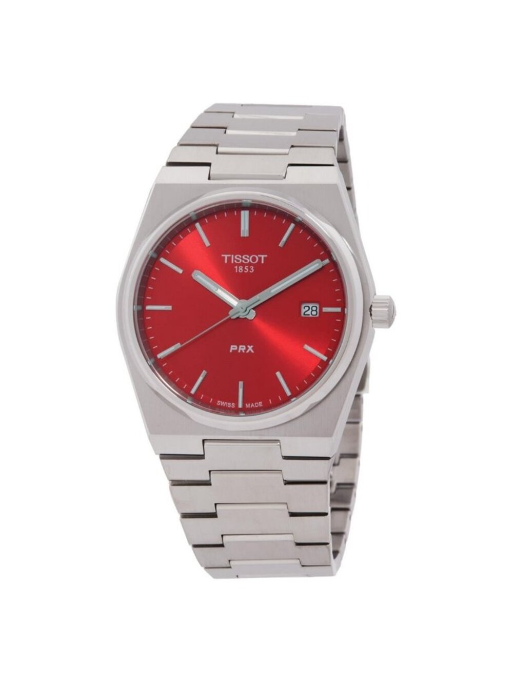 NWT Tissot PRX Quartz Red Dial Men's Watch